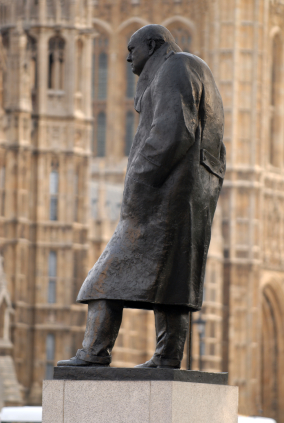 Winston Churchill statue.