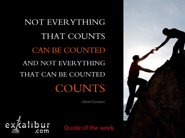 not everything that counts can be counted and not everything that can be counted counts