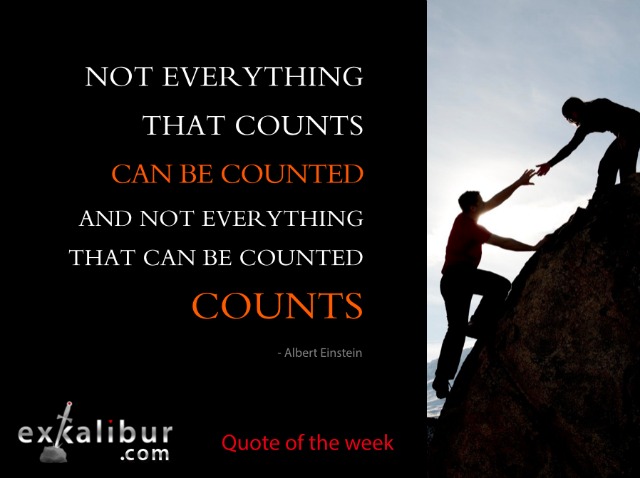 not everything that counts can be counted and not everything that can be counted counts