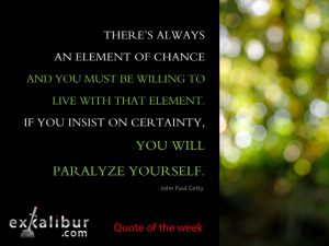 Read more about the article Monday Quote of the Week: Paralysis by Analysis?