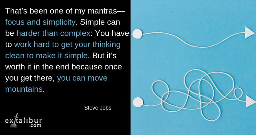 Monday Quote of the Week: How hard is simplicity? Mon Quote Focus and Simplicity