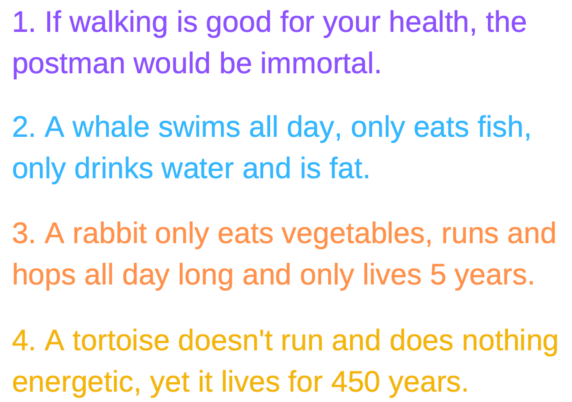 More Food for Thought ….